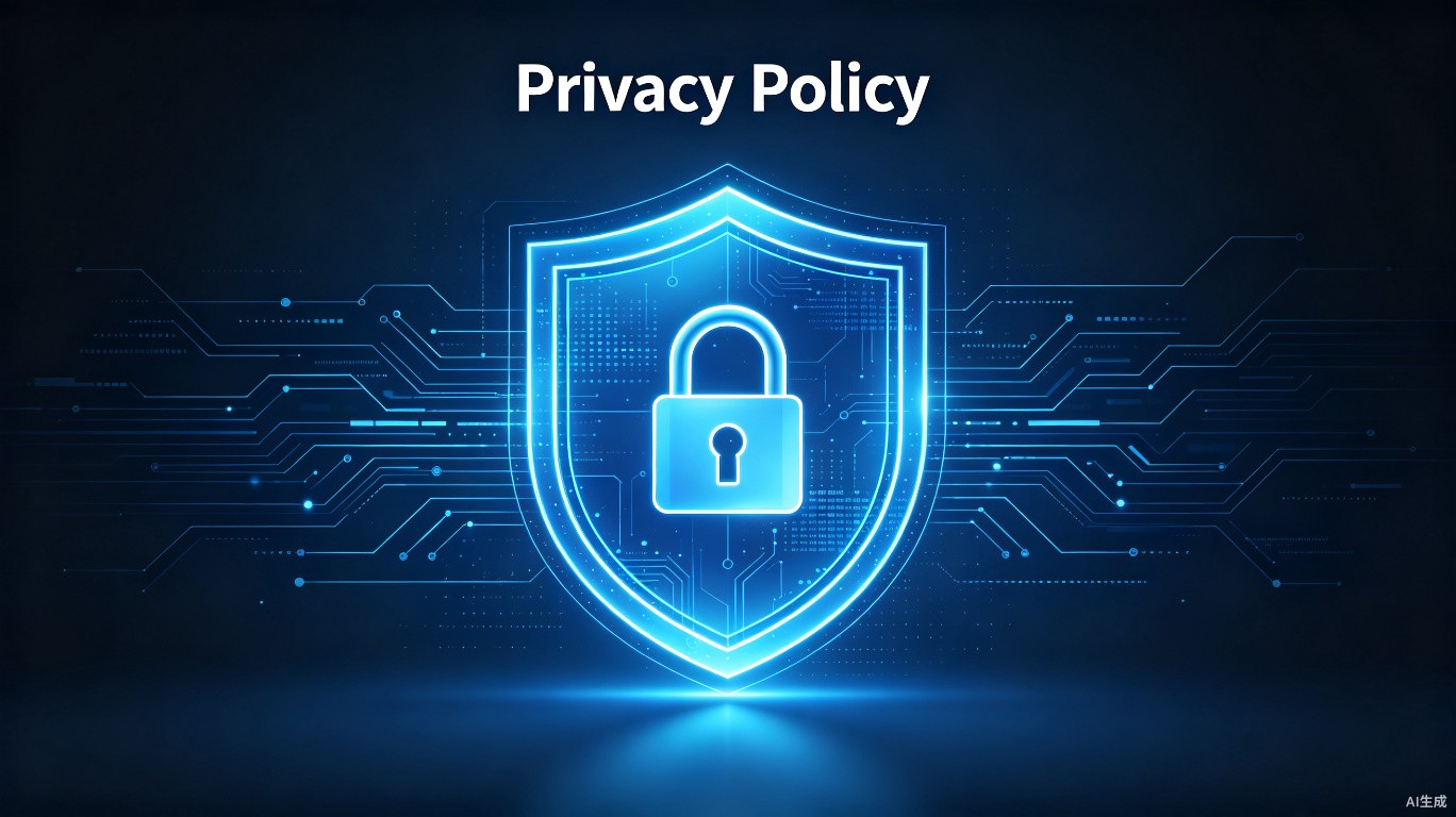 Abstract digital shield with padlock representing data privacy